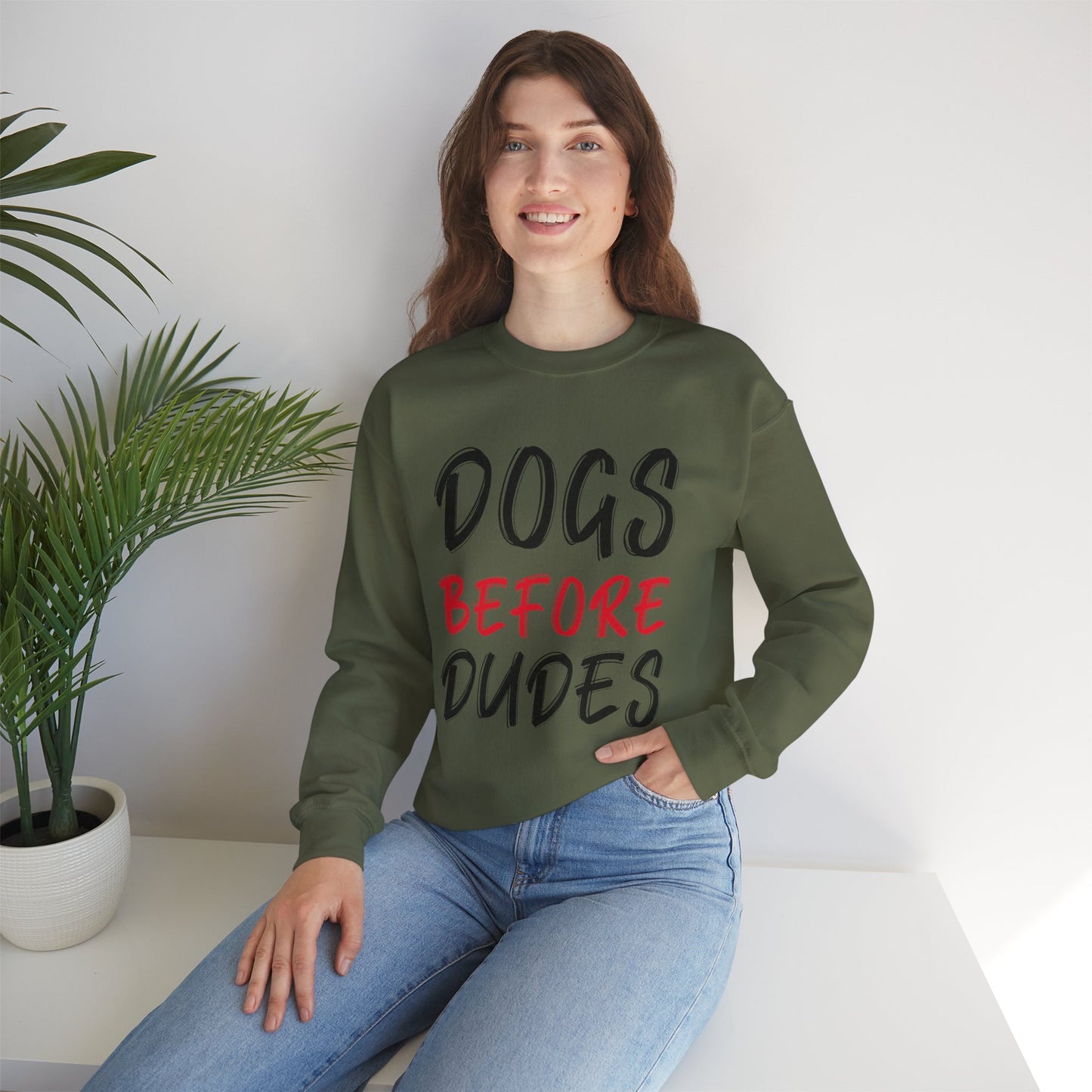 Dogs Before Dudes - Crewneck Sweatshirt